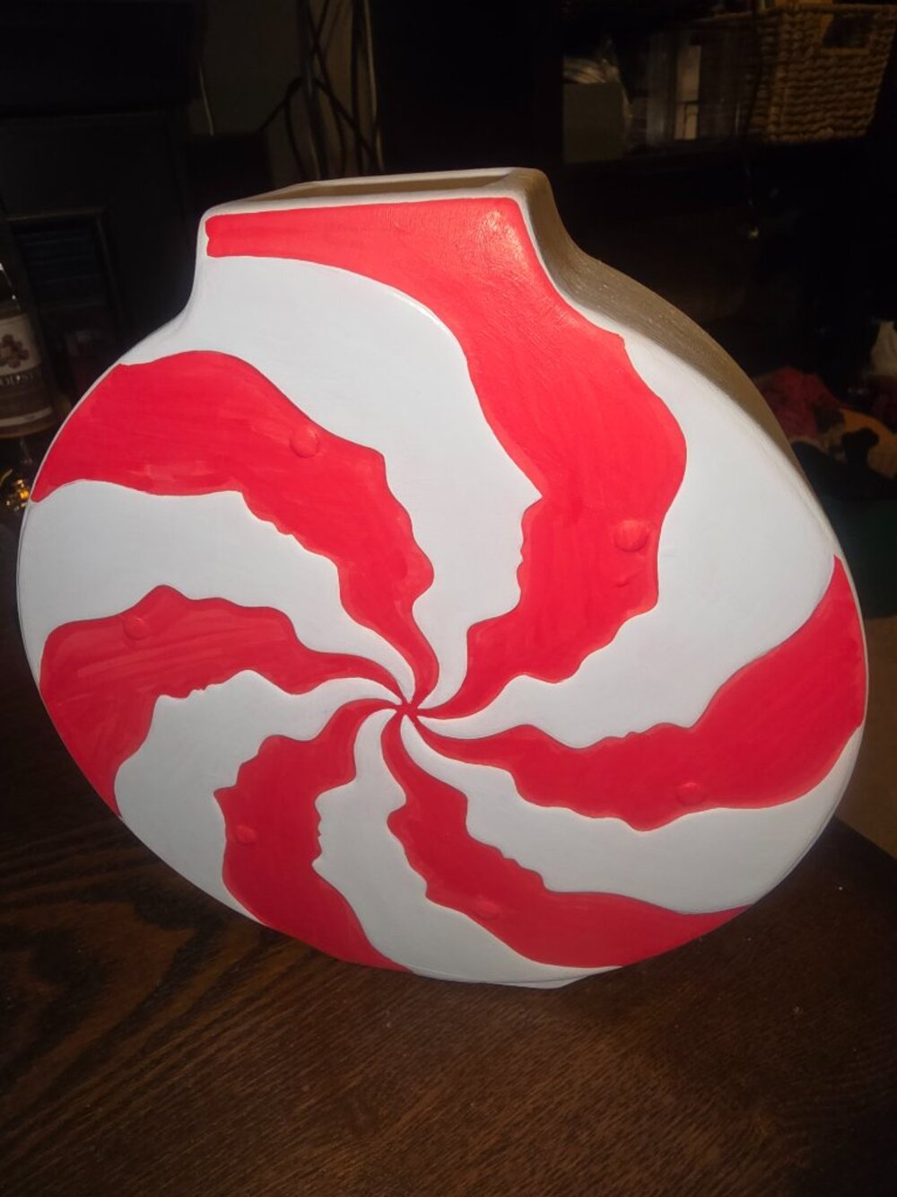 One of a kind Hand Painted Jonathan Adler Designed Porcelain/Ceramic Vase